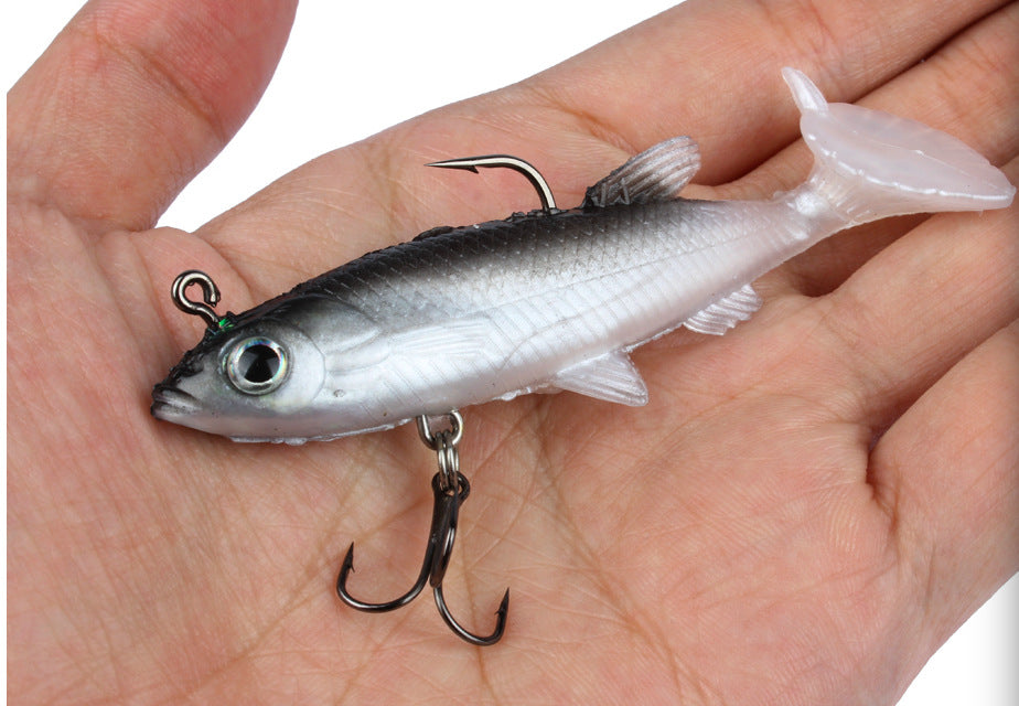 Soft bass bait lead hook fish
