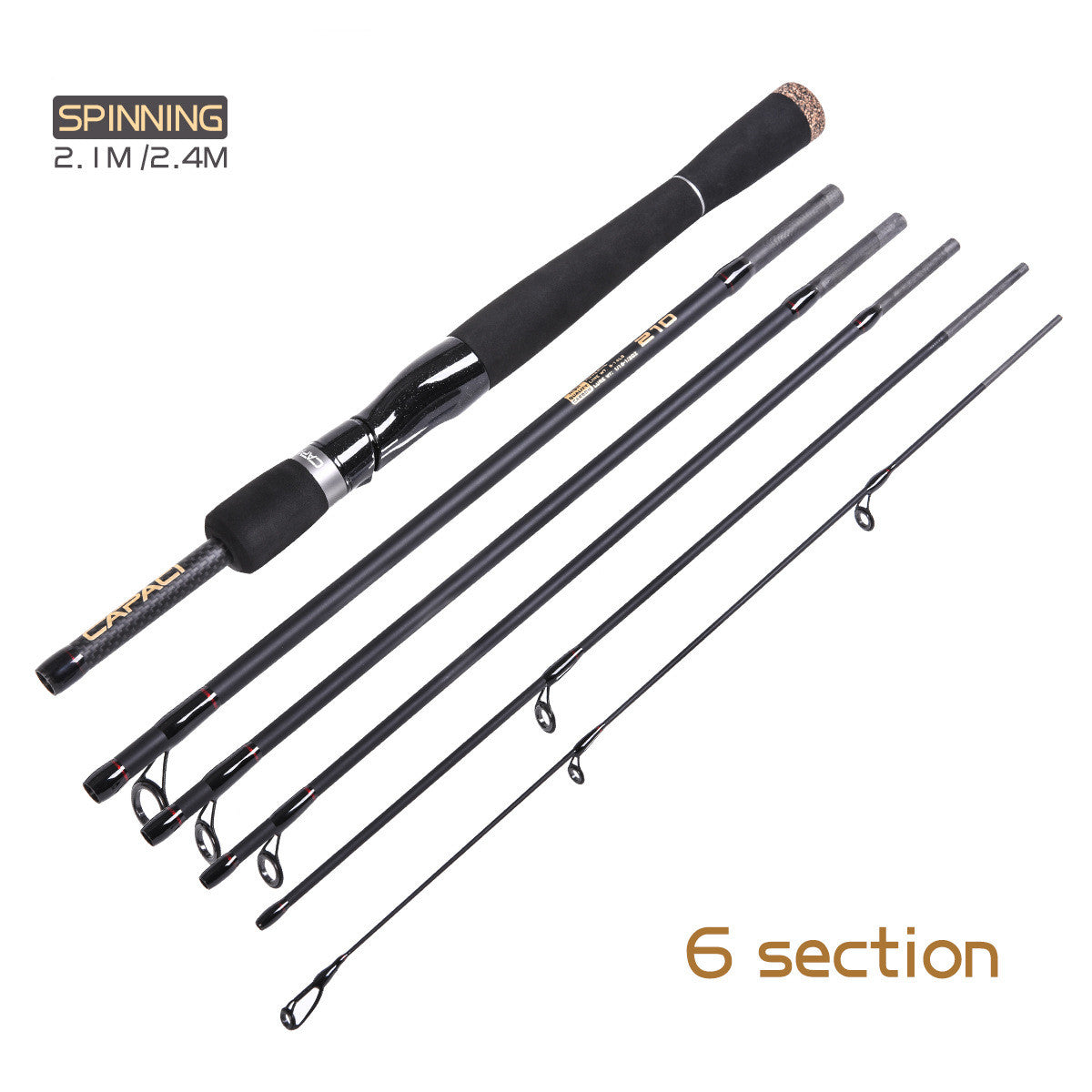 2.1/2.4m M straight, gun handle fishing rod