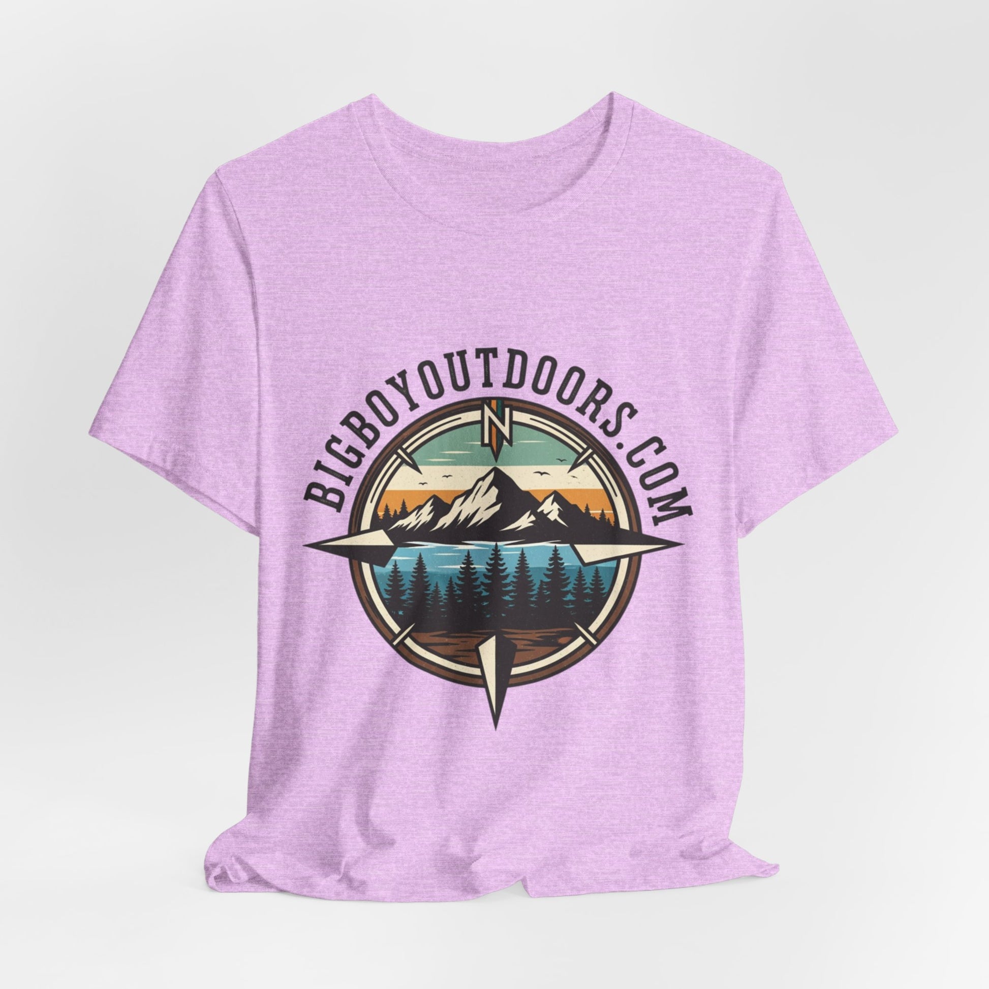 Adventure Compass T‑Shirt — BigBoyOutdoors.com Mountain & Lake Logo Tee