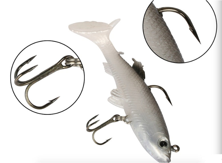 Soft bass bait lead hook fish