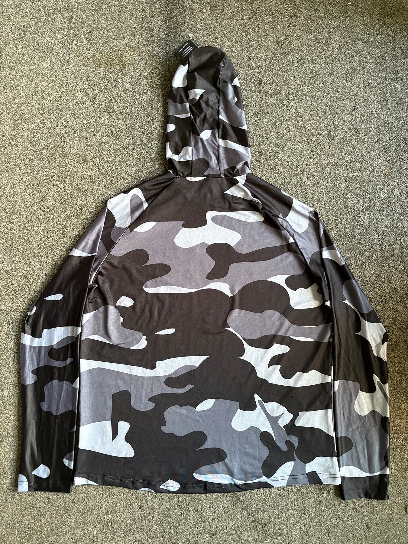 Hoodie Face Mask Neck Cover Shirt, Summer Long Sleeve Sun Protection, Hunting, Fishing Gear, Beach Tops, Climbing