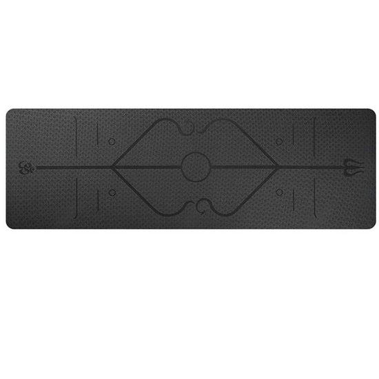Non Slip TPE Yoga Mat Position Line Beginner