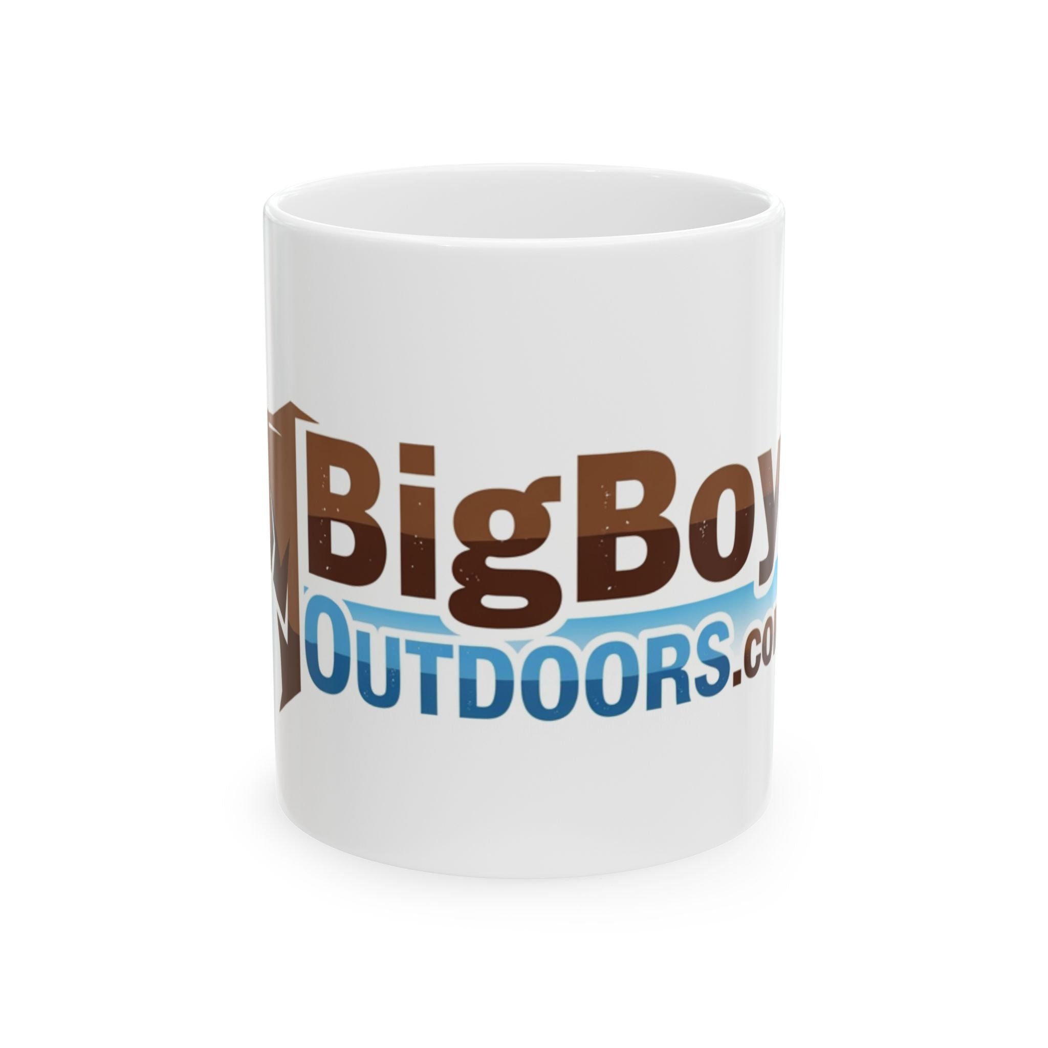 BigBoyOutdoors Logo Ceramic Mug – 11oz & 15oz Coffee Cup for Outdoor Enthusiasts