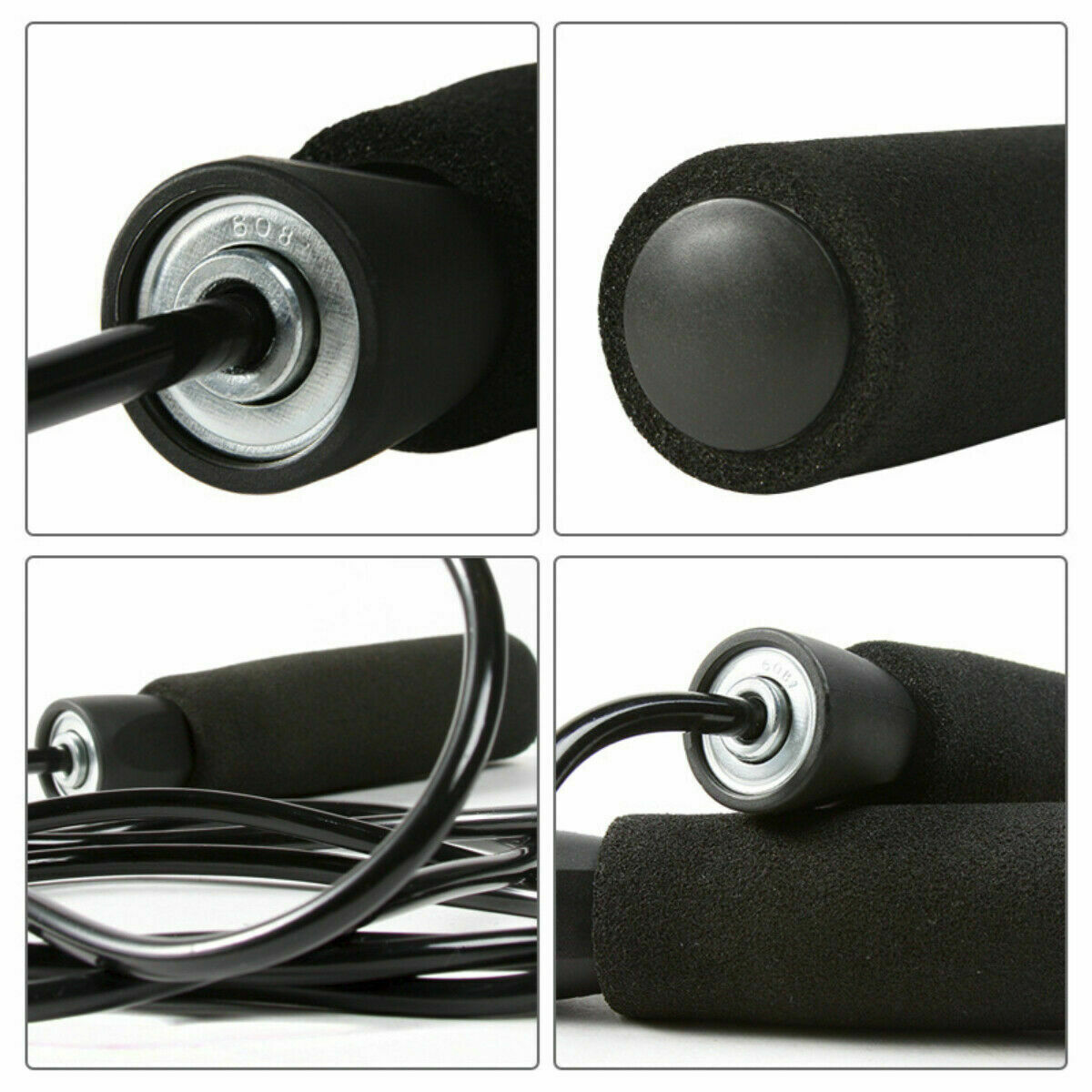 Gym Aerobic Exercise Boxing Skipping Rope Adjustable Bearing Speed