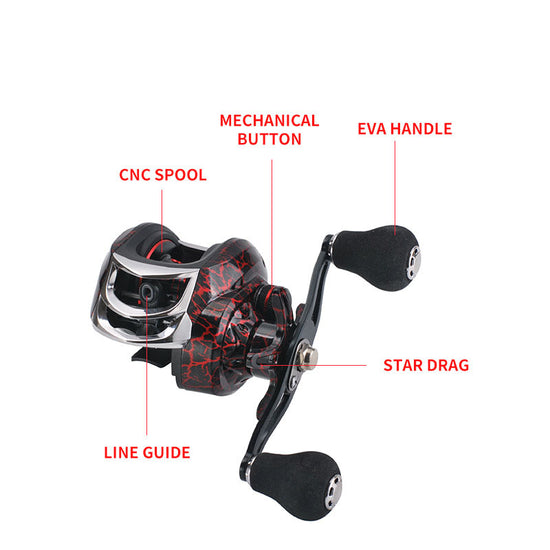 Baitcasting Fishing Reel With Magnetic Brake