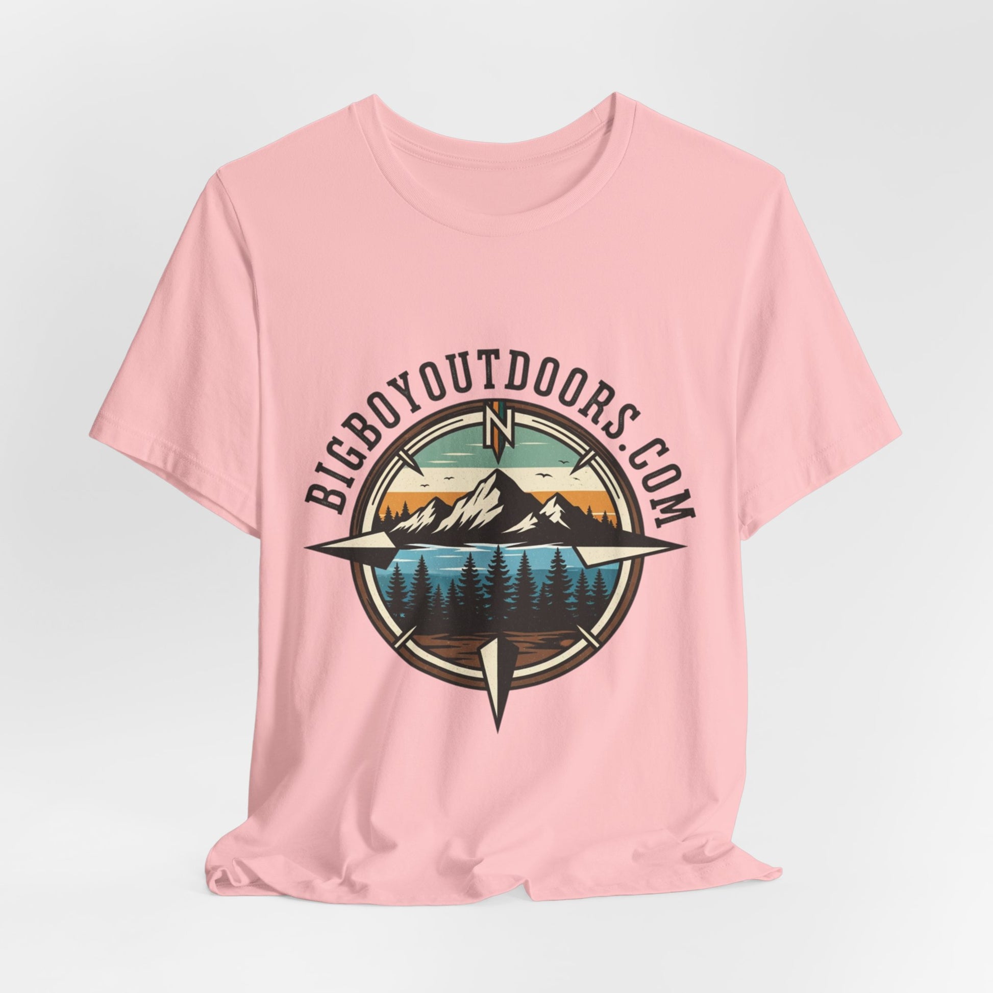 Adventure Compass T‑Shirt — BigBoyOutdoors.com Mountain & Lake Logo Tee