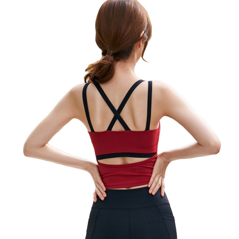 Fashionable Sweat-absorbent Vest With Sling Exercise Clothing