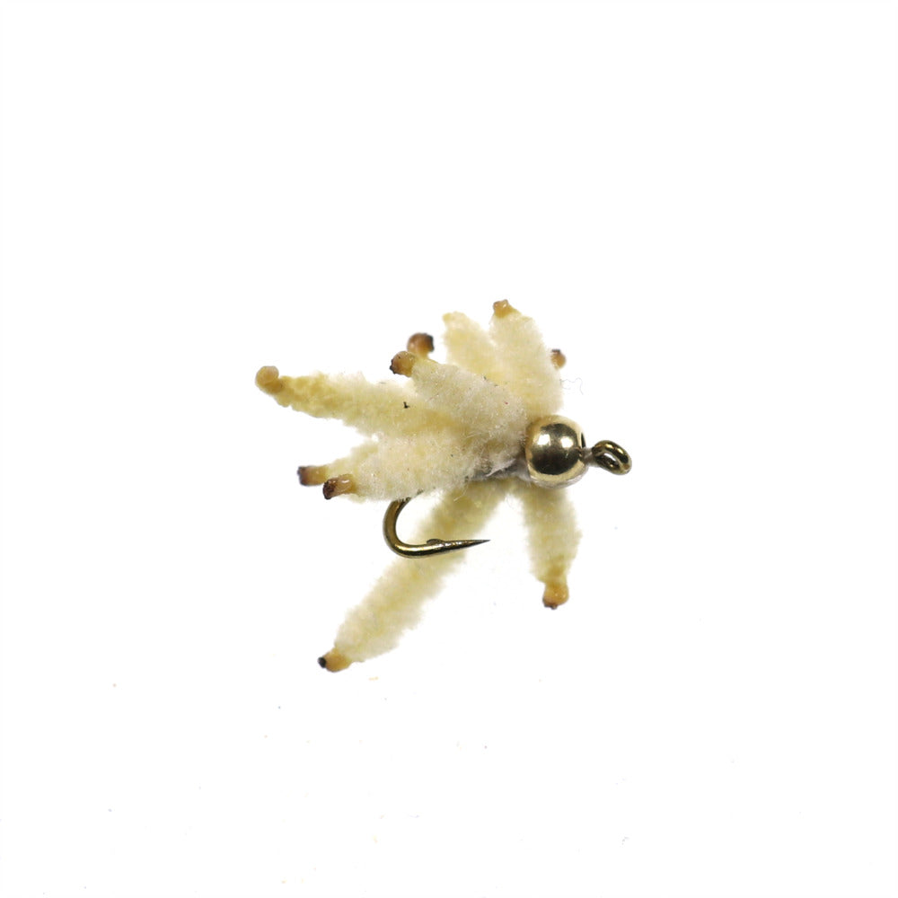 Fly Fishing White Striped Horse Moth Simulation Bread worm Artificial Bait
