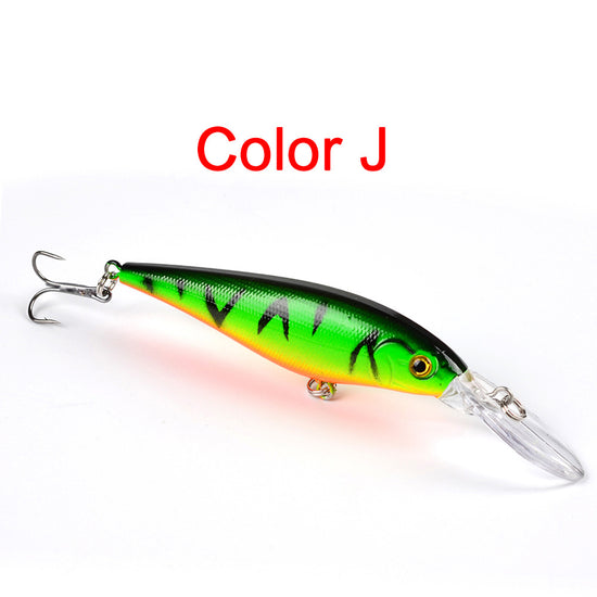 10 Style Minnow Fishing Lures Laser Hard Artificial Bait 3D Eyes 11cm 10g Fishing Wobblers Crankbait Minnows