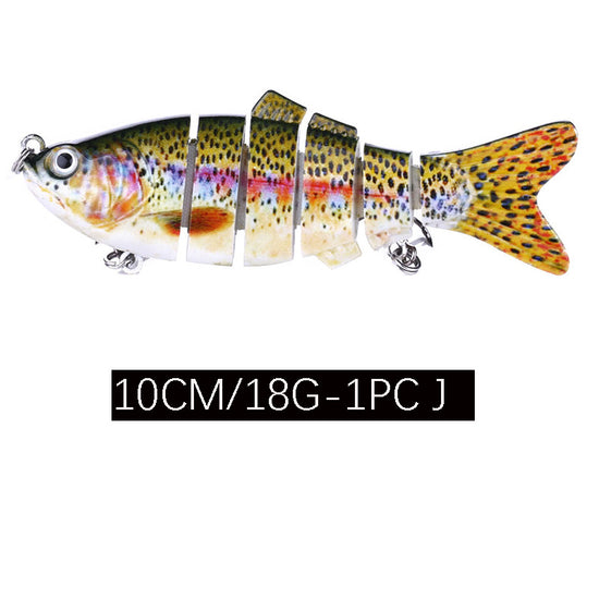 Full Swimming Multi Section Bait 10Cm 18G Plastic Bionic Bait 12 Color