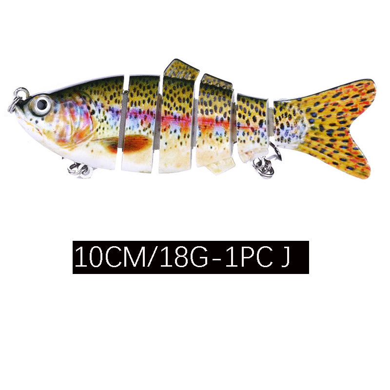 Full Swimming Multi Section Bait 10Cm 18G Plastic Bionic Bait 12 Color