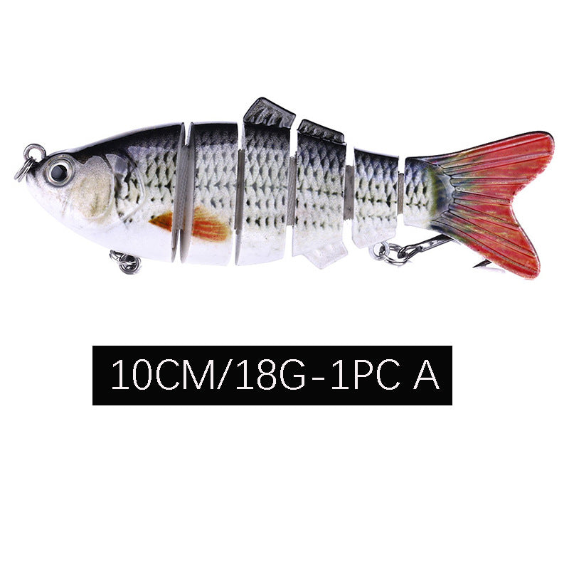Full Swimming Multi Section Bait 10Cm 18G Plastic Bionic Bait 12 Color