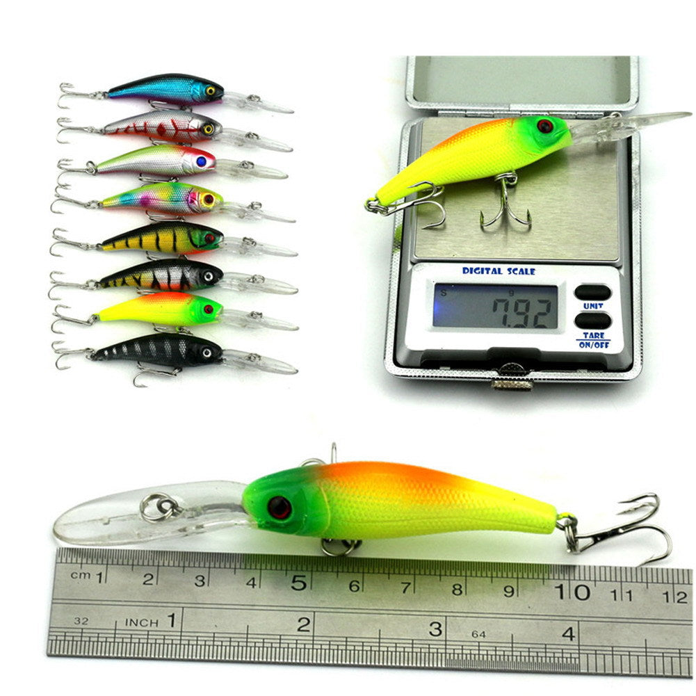 43 Pcs Mixed Size Colors Fishing Lure Set Wobbler