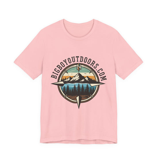 Adventure Compass T‑Shirt — BigBoyOutdoors.com Mountain & Lake Logo Tee