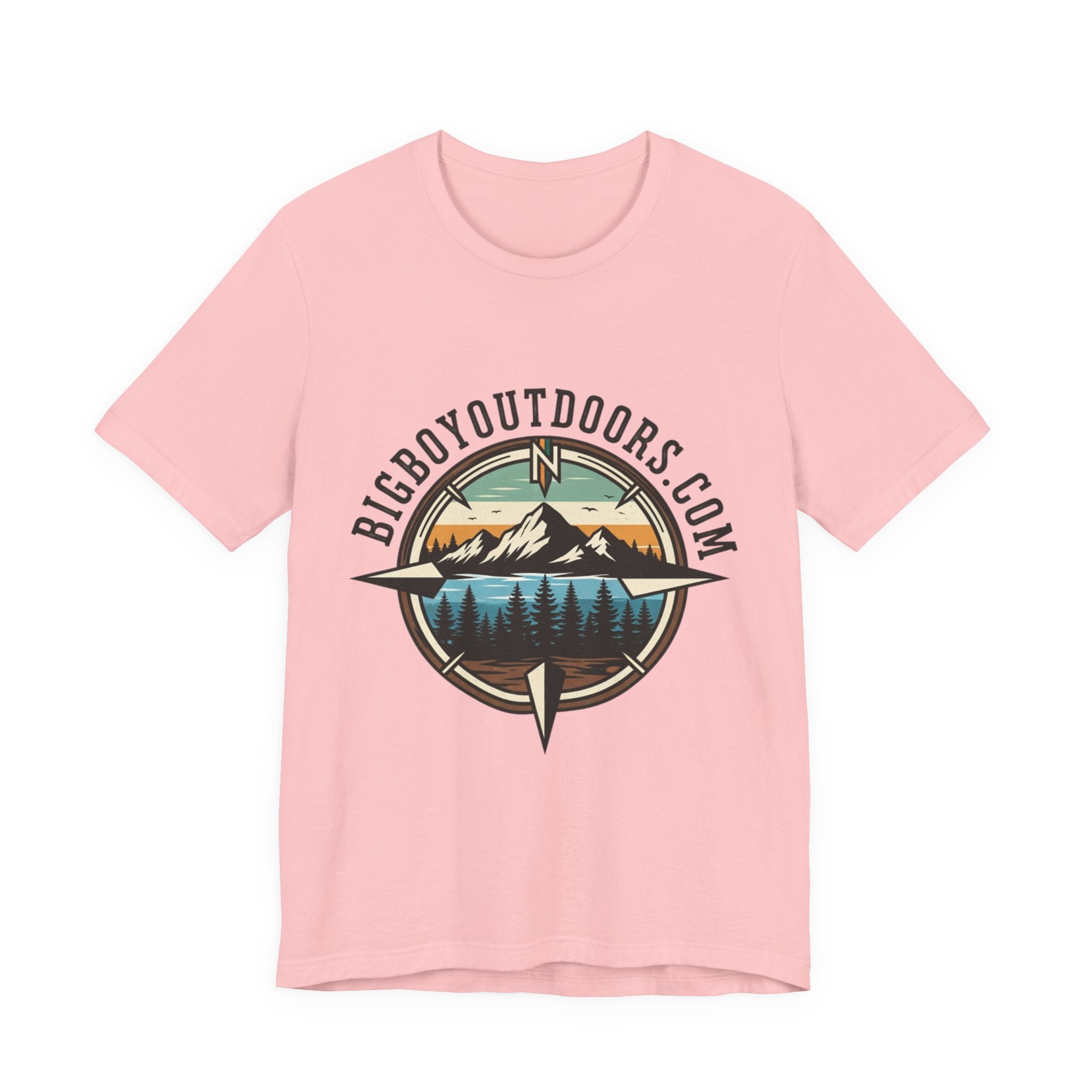 Adventure Compass T‑Shirt — BigBoyOutdoors.com Mountain & Lake Logo Tee
