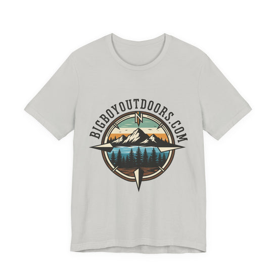 Adventure Compass T‑Shirt — BigBoyOutdoors.com Mountain & Lake Logo Tee