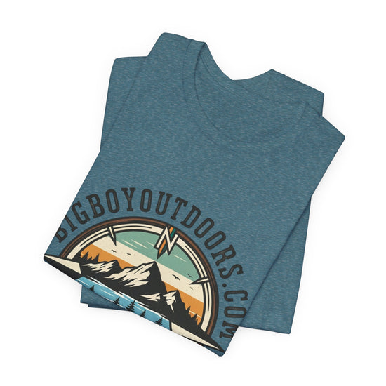 Adventure Compass T‑Shirt — BigBoyOutdoors.com Mountain & Lake Logo Tee