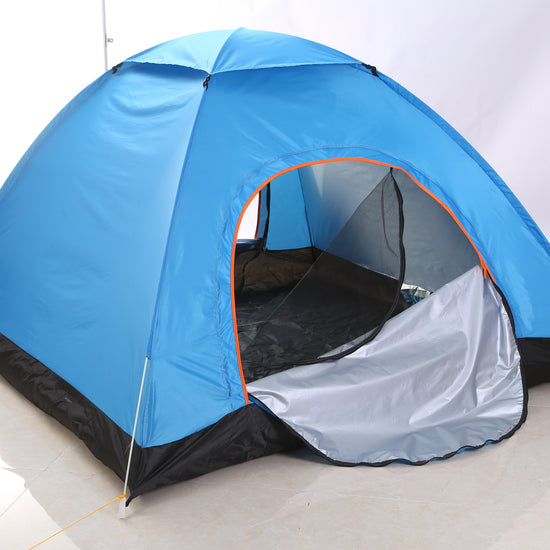 1Pc 4 Persons Camping Waterproof Tent Instant Setup Tent With Mosquito Net Doors Carrying Bag Folding 4 Seasons For Hiking Climbing Adventure Fishing