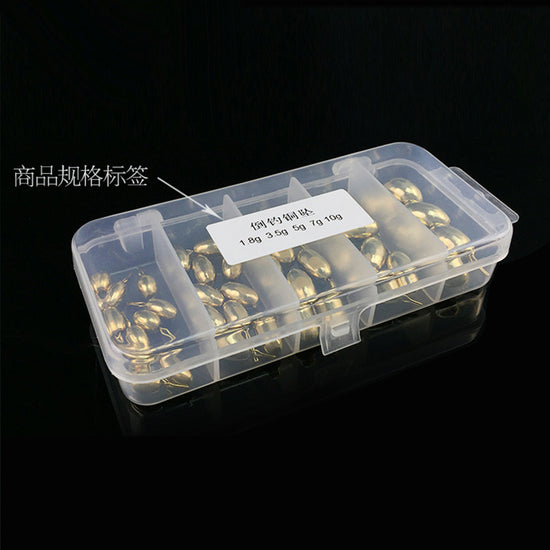 Inverted Fishing Copper Sinker Set, Lure