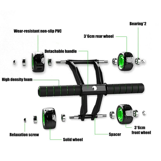 Four-wheeled Abdominal Roller Home Exercise Equipment