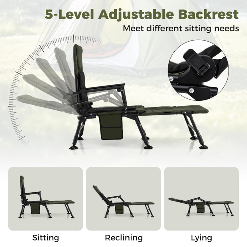 Oversized Foldable Lounge Chair With Detachable Footrest