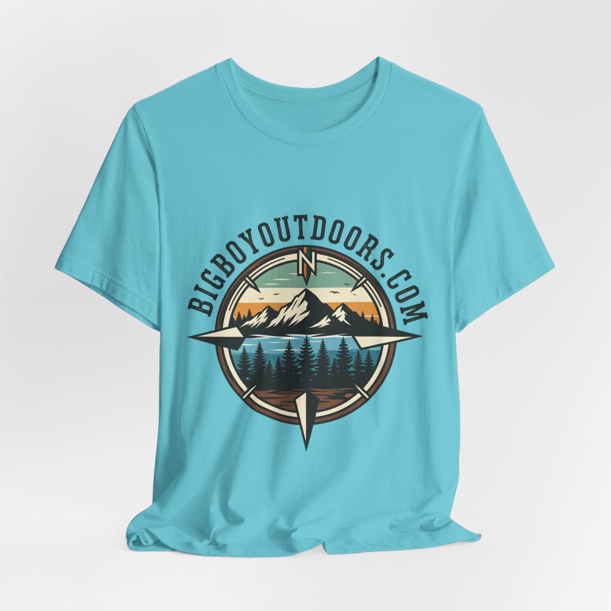 Adventure Compass T‑Shirt — BigBoyOutdoors.com Mountain & Lake Logo Tee
