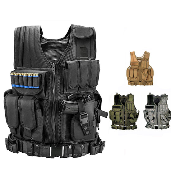 Tactical Vest Military Combat Molle Airsoft Plate Training Vest