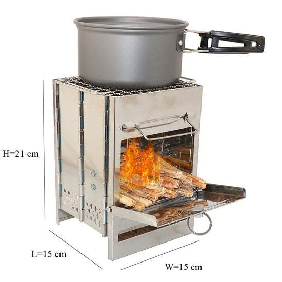 Lightweight Camping Stove Adjustable Folding Wood Stove