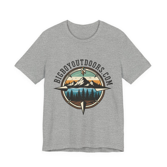 Adventure Compass T‑Shirt — BigBoyOutdoors.com Mountain & Lake Logo Tee