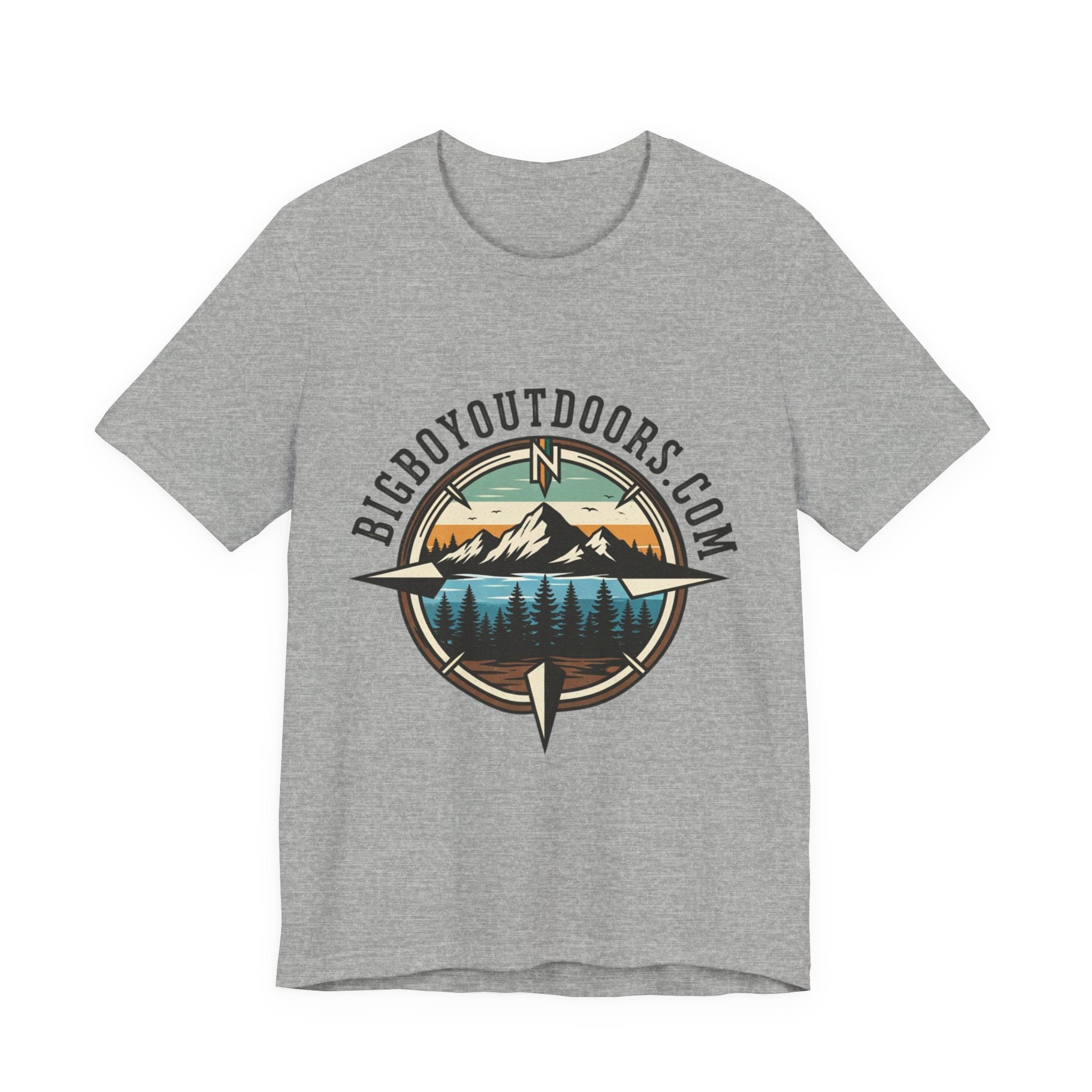 Adventure Compass T‑Shirt — BigBoyOutdoors.com Mountain & Lake Logo Tee