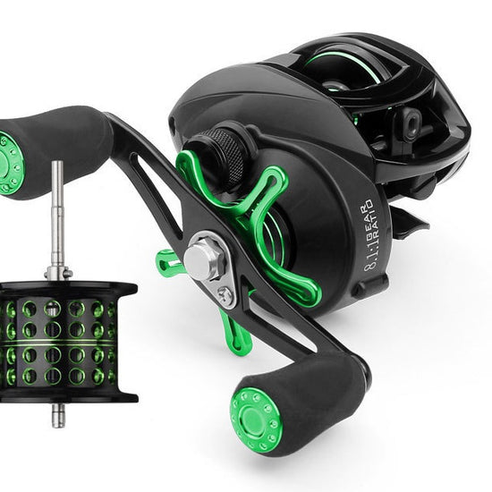 LINNHUE baitcasting BS2000 8.1:1High Speed Fishing Reel 8KG Max Drag Reinforced Reel Drag