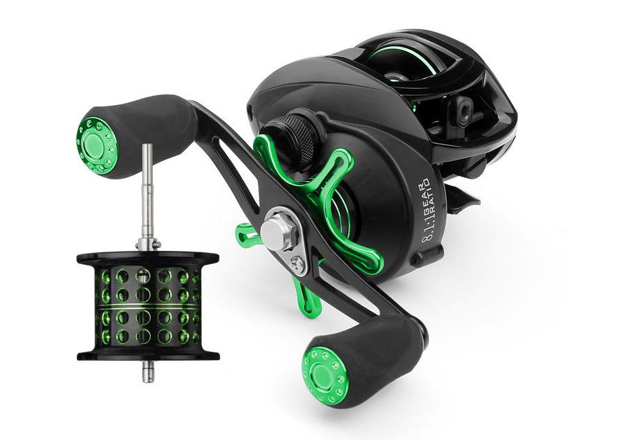 LINNHUE baitcasting BS2000 8.1:1High Speed Fishing Reel 8KG Max Drag Reinforced Reel Drag