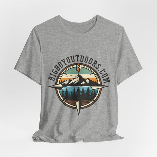 Adventure Compass T‑Shirt — BigBoyOutdoors.com Mountain & Lake Logo Tee