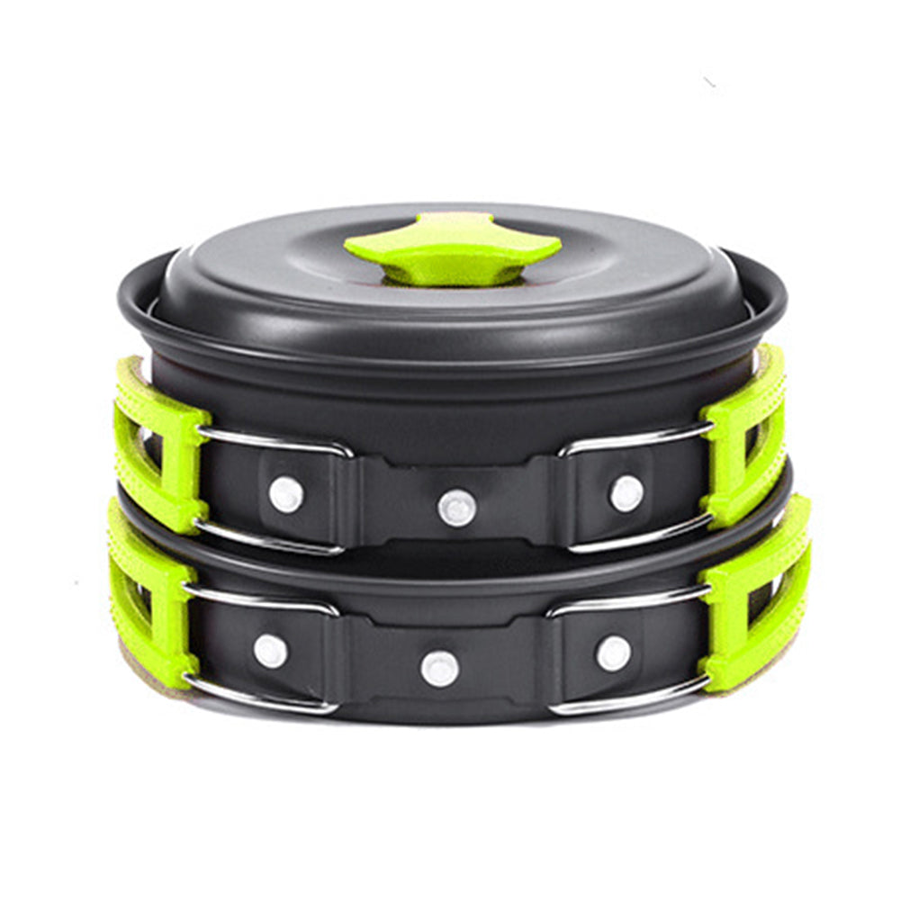 Camping Aluminum Cookware Kit Outdoor Cooking Set Aluminum Equipment Outdoor Pot Travel Tableware Kitchen Hiking Picnic BBQ