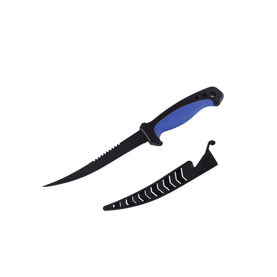 Stainless Steel Back Tooth Phosphorus Fishing Knife & Cover