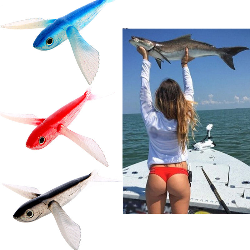 Soft saltwater flying fish Tuna lure