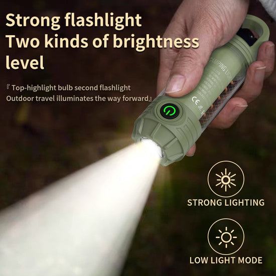 1PC Outdoor LED Camping Light Waterproof Portable Long Lasting Tent Light With Hanging Hook For Hiking Fishing Backpacking Strong Lighting