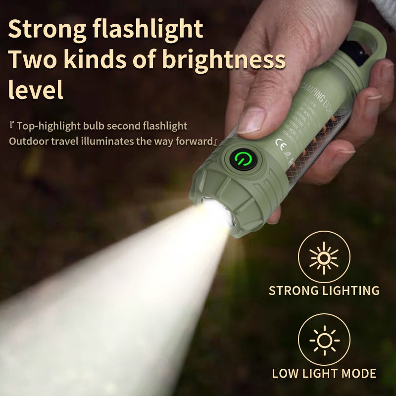 1PC Outdoor LED Camping Light Waterproof Portable Long Lasting Tent Light With Hanging Hook For Hiking Fishing Backpacking Strong Lighting