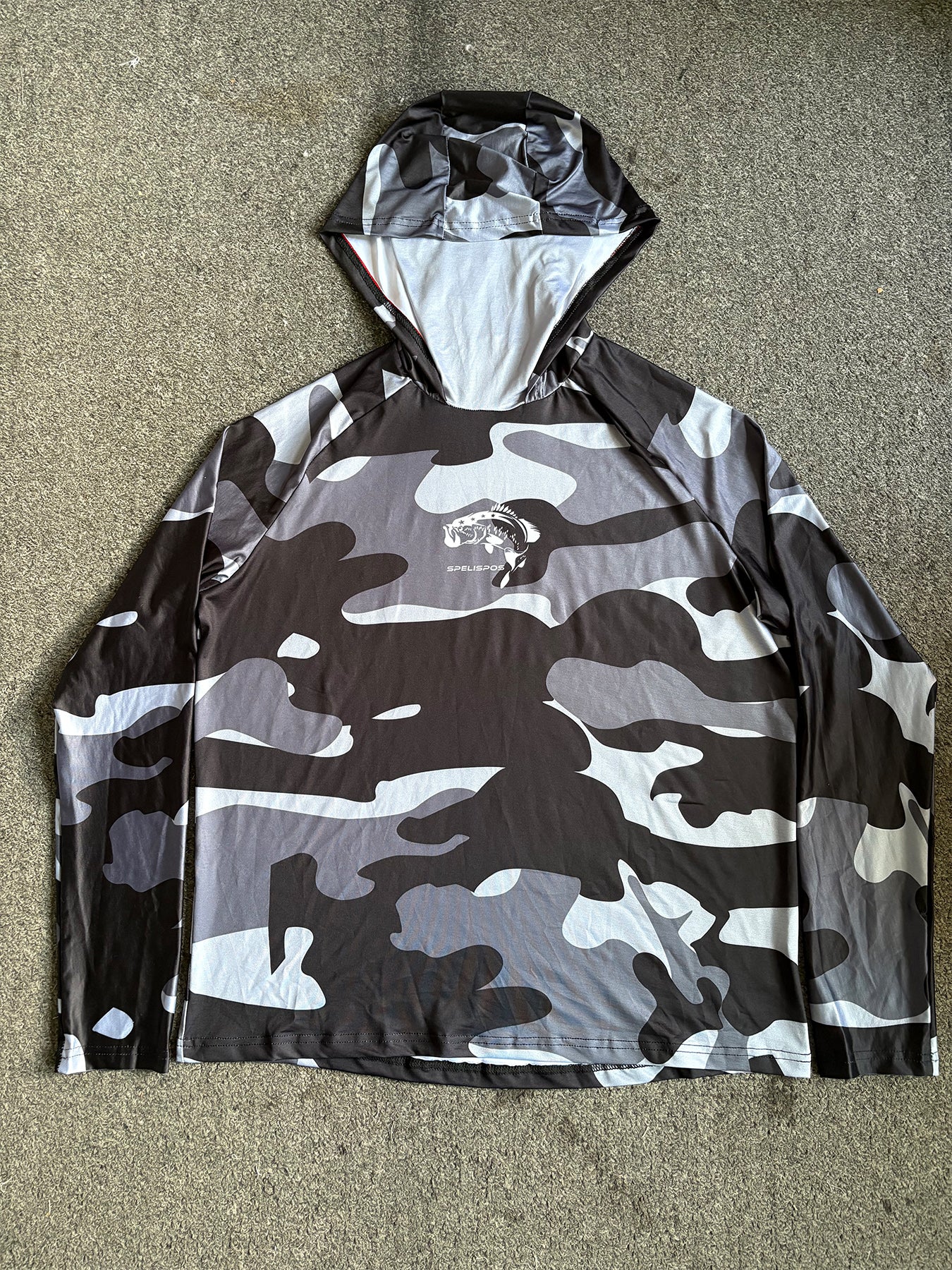 Hoodie Face Mask Neck Cover Shirt, Summer Long Sleeve Sun Protection, Hunting, Fishing Gear, Beach Tops, Climbing