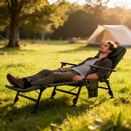 Oversized Foldable Lounge Chair With Detachable Footrest