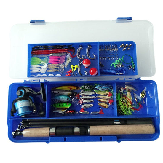 Portable Rod Fishing Lure Box Set