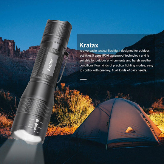 Small Ultra-Retractable LED Tactical Handheld Flashlight With Knife