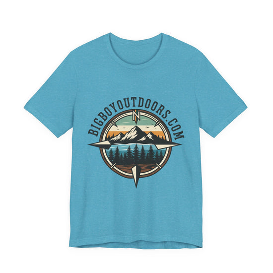 Adventure Compass T‑Shirt — BigBoyOutdoors.com Mountain & Lake Logo Tee