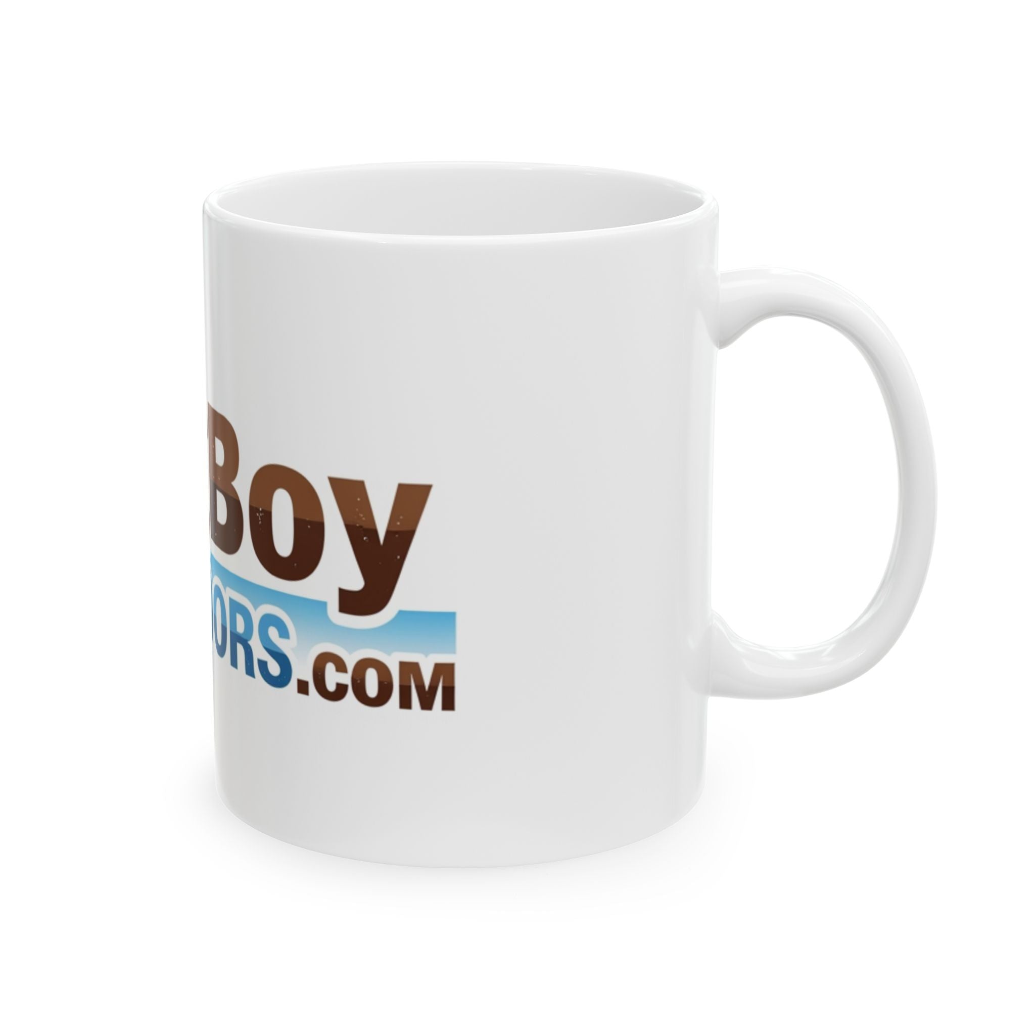 BigBoyOutdoors Logo Ceramic Mug – 11oz & 15oz Coffee Cup for Outdoor Enthusiasts