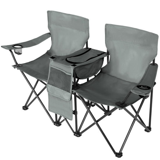 59x19.6x31in, Grey, Fishing Chair, Iron Stand, Oxford Cloth 85kg With Parasol
