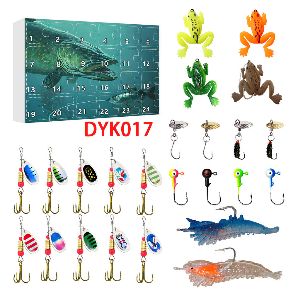 24 Countdown Advent Christmas Fishing Set
