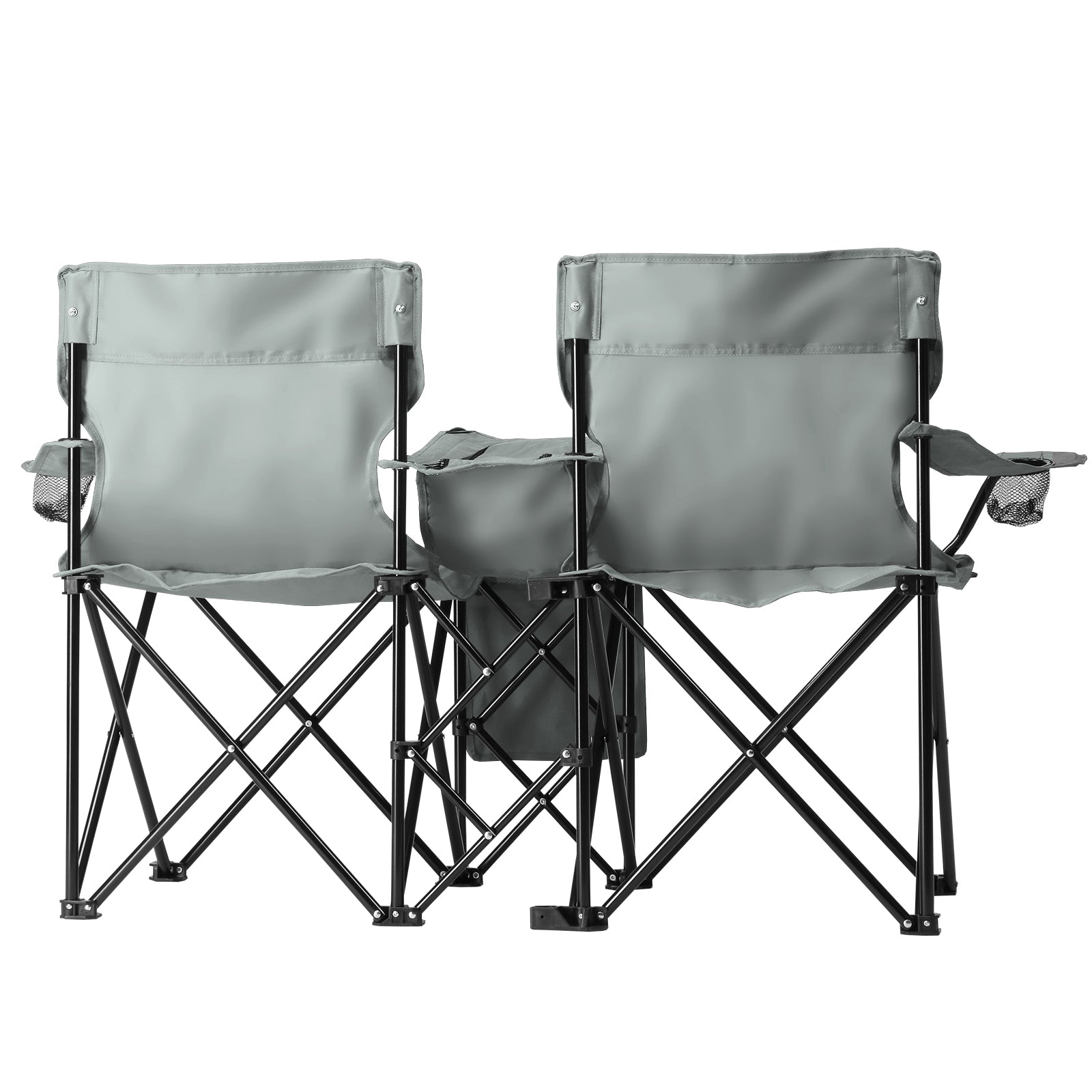 59x19.6x31in, Grey, Fishing Chair, Iron Stand, Oxford Cloth 85kg With Parasol