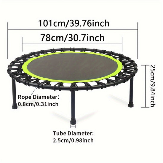661 Lbs 40 Inch Mini Exercise Trampoline - Stable And Fun