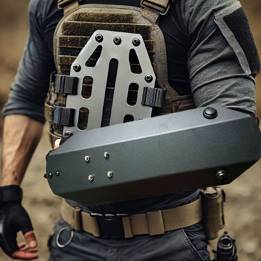 1pc High-strength Aluminum Alloy Tactical Training Arm Shield, 17.5-inch X6.5-inch Handheld Compact Protective Shield,