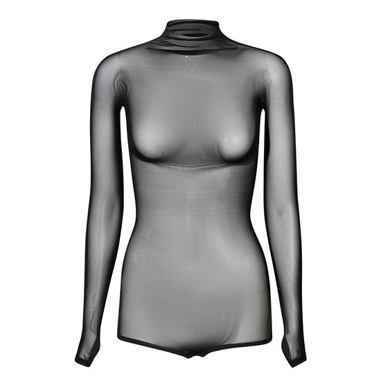 Women's Long Sleeve Overall Mesh Jumpsuit Exercise Clothing